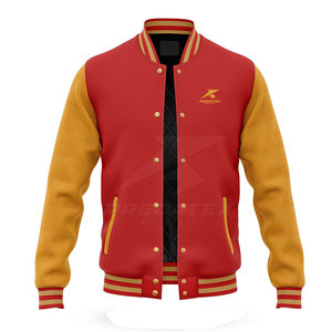 แจ็กเก็ตฤดูหนาวเลตเตอร์แมนแบบสั่งทำดีไซน์ล่าสุดพร้อมคอตั้งและโลโก้ด้านหน้าระบายอากาศได้ - Product Image 1