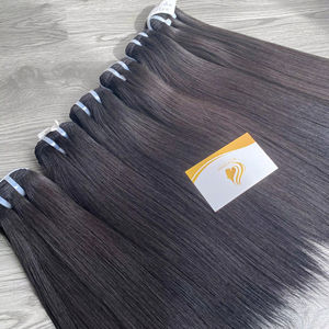 100% trama de piel Remy virgen recta Natural cutícula de alta calidad vietnamita crudo negro/marrón HD encaje modelo humano paquetes 8 ''-32'' - Product Image 1