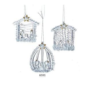 Vidrio transparente de alta calidad, diseño único, adornos colgantes de vidrio decorativos para X Mas Tree, Navidad, Año Nuevo decorativo - Product Image 1