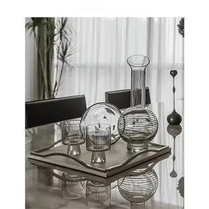 Plato de Arroz de Cerámica de Lujo Hecho a Mano, Diseño de Plantas, Ecológico, Estilo Americano, Chapado en Oro, Pulido, Martillado, Brillante y Seguro - Product Image 3