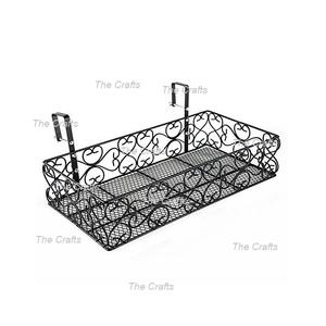 Support de jardinière suspendu enduit de qualité supérieure en fer noir couleur support de jardinière mural à bas prix - Product Image 2