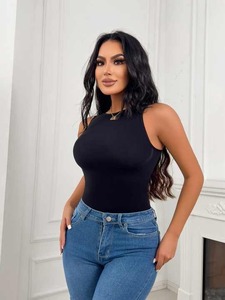 บอดี้สูทผู้หญิงแบบไร้ตะเข็บ คอกลม เสื้อกล้ามสำหรับผู้หญิง ชุดกระชับสัดส่วน ใส่ได้ทุกวัน ผ้าคุณภาพดี ขายส่ง ไซส์ใหญ่ - Product Image 2