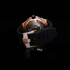 Alta calidad de lujo Iced out Lab Grown Diamond Reloj de cuarzo Caja cuadrada Banda de acero inoxidable disponible a precio competitivo - Product Image 3