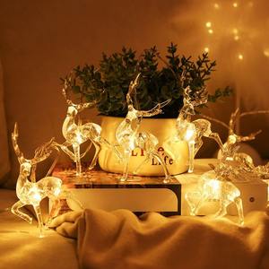 Renne lumineux LED Fairy Lights Style acrylique transparent Parfait pour les fêtes et la décoration de la maison - Product Image 1