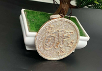 Joyería D'vins: Colgante Hip Hop para Hombre con Moissanita Auténtica, Personalizable y de Alta Demanda, en Venta desde India