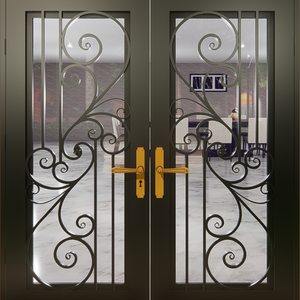 Puertas modernas de acero y hierro forjado para interiores de casas que combinan durabilidad funcional y estilo contemporáneo - Product Image 3