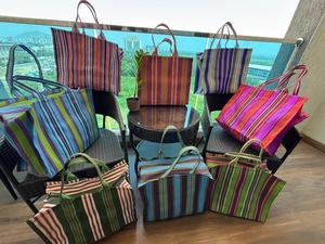 ถุงช้อปปิ้งทำจากโพลีโพรพิลีนรีไซเคิลเป็นมิตรกับสิ่งแวดล้อมขนาดใหญ่ถุงพลาสติกแบบยั่งยืนมีซิปกระเป๋าไนลอนรีไซเคิลสำหรับตลาด - Product Image 2