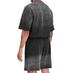 T-shirts à épaules tombantes pour hommes délavés à l'acide 100% coton T-shirts de haute qualité avec tissu personnalisable - Product Image 1