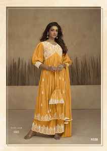 Último diseñador Heavy Rayon Digital Impreso Fancy Kutri-Plazzo Ropa india y pakistaní - Product Image 5