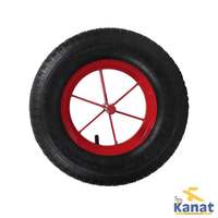Roda Gerobak Dorong Tugas Berat TLT-731 Kanat, Roda Karet Solid, Flens Tunggal, Bantalan Bola, Segala Medan, Beban 100kg-150kg, Warna Hitam