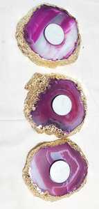 Durzy Agate pierre précieuse bougie maison bougie saint-valentin cadeau horloge saint-valentin bougie moule diffuseur assiettes horloges - Product Image 2