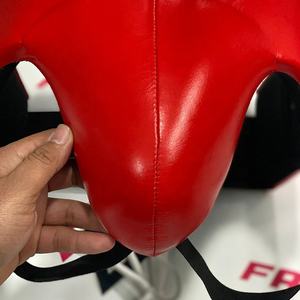 Protège-entrejambe de boxe en cuir de vachette véritable pour entraînement de kickboxing, avec logo personnalisé, pour la gym et la sécurité - Product Image 3