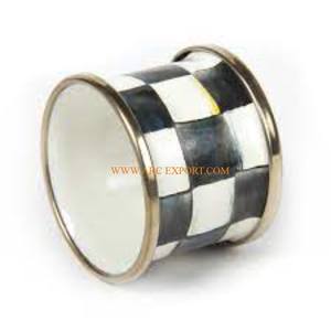 แหวนรองผ้าเช็ดปากทำจากวัสดุฮอร์นธรรมชาติทรงกลมออกแบบล่าสุดอุปกรณ์บนโต๊ะอาหารขนาดใหญ่อุปกรณ์เสริมสำหรับจับเนื้อเยื่อ - Product Image 5