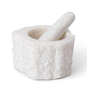 Mortero y Maja de Mármol Clásicos de Gran Calidad a un Precio Razonable con Acabado Pulido, Perfectos para Crear Condimentos Frescos - Product Image 5