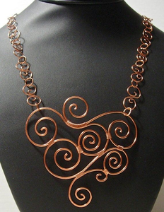 Collar de cobre rústico moderno y tradicional hecho a mano, colgante de joyería elegante, el mejor regalo de Navidad para mujer - Product Image 2