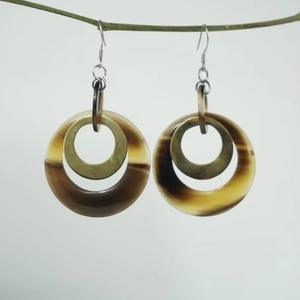 Pendientes de Cuerno de Búfalo para Niñas, Pendientes de Mujer, Joyería de Cuerno, Cuerno Natural para Mujer, Alta Calidad - Product Image 3