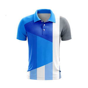 Plain sublimation polo shirts wholesale polyester material <b>perfect</b> for DIY heat press printing and promotional apparel - Product Image 2