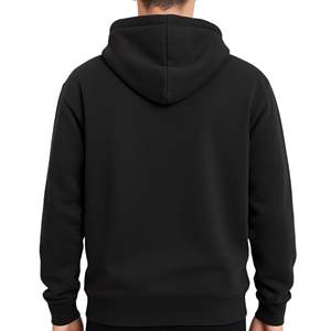 <b>Men</b> <b>Plain</b> <b>Black</b> Hoodie Classic Pullover <b>Sweatshirt</b> with Kangaroo Pocket Soft Fleece Casual Streetwear for Autumn Winter - Product Image 2