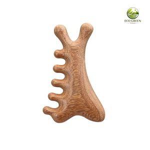 Peine de Masaje de Madera Natural Hecho a Mano, Ecológico, Ergonómico, para Masaje de Cabeza, Cuerpo/Pies, Puntos de Acupuntura, para Spa, Cuidado Personal, Regalos Empresariales - Product Image 4