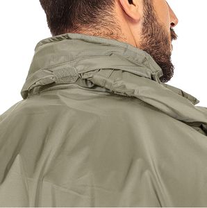 Chaqueta cortavientos de carcasa dura para exteriores de 3L para hombre, impermeable con capucha 3D de alto rendimiento, cierre de cremallera, transpirable, a prueba de viento, de talla grande - Product Image 3