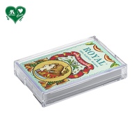 Cartes à jouer en plastique espagnoles personnalisées, emballées sous film rétractable, cartes de poker, 54 cartes, modèle J108