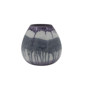 Nouveau Vase à fleurs de luxe en verre design moderne violet mat fini pour la décoration de la maison fait à la main personnalisé - Product Image 2