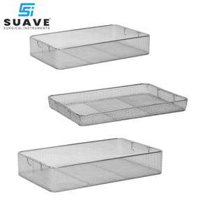 พิมพ์โลโก้ที่กําหนดเองตาข่ายถาดฆ่าเชื้อวัสดุเหล็กคุณภาพสูงสุดโดย SUAVE เครื่องมือผ่าตัด - Product Image 6