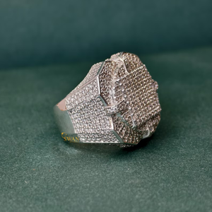 Bold Hip Hop 925 argent laboratoire cultivé bague en diamant grande déclaration fête porter des bijoux pour le Style de mariage des hommes - Product Image 3