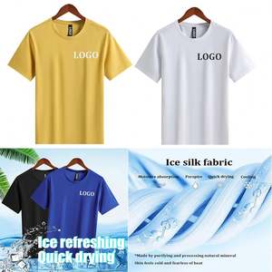 Fabrication en gros de t-shirts promotionnels T-shirt à séchage rapide à séchage rapide Polyester Ice Silk à séchage rapide Jeunesse - Product Image 1