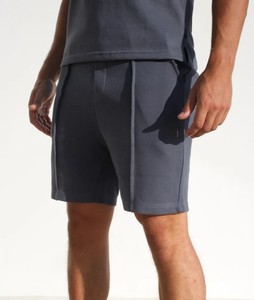 กางเกงวอร์มขาสั้นผ้าคอตตอนหนาแบบผูกเชือกสำหรับผู้ชายใส่ได้ทั้งชายและหญิงโลโก้ได้ตามต้องการ - Product Image 6