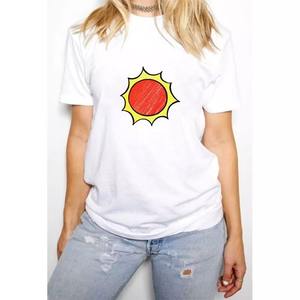 Camiseta de algodón con estampado de pantalla de perlas para mujer, camisetas de manga corta 3D de alta calidad para verano - Product Image 3