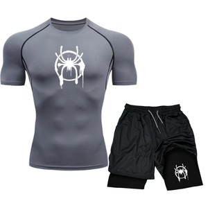 Ensembles de t-shirts d'entraînement de gymnastique de qualité supérieure Ensemble de chemises courtes respirantes d'été Ensemble de shorts imprimés par sublimation 3D pour hommes - Product Image 3