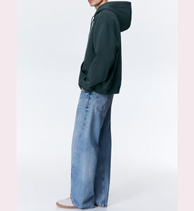 Nueva Llegada, Sudadera con Capucha Extra Grande para Hombre, Corte Holgado, 100% Algodón, Felpa Gruesa, Cálida para Invierno, Estilo Urbano, con Bolsillo Bordado - Product Image 3