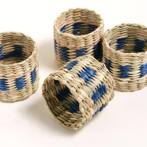 Anillos para Servilletas Hechos a Mano, Porta Servilletas de Pasto Marino Natural, Decoración de Mesa de Comedor, Accesorios Ecológicos Estilo Boho de Vietnam - Product Image 5