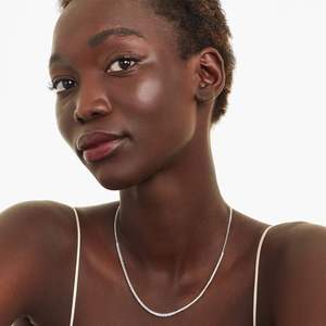 Elegant Rhodium Plated <b>Silver</b> <b>Tennis</b> Chain <b>Necklace</b> with Full Pave SettingClassic <b>Silver</b> <b>TenniS</b> <b>Necklace</b> with Micro Pave - Product Image 6