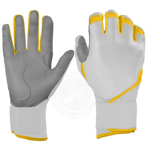 Gants de frappe de baseball en cuir de cabretta souple personnalisables de haute qualité, respirants, confortables, écologiques, ambidextres, avec fermeture velcro - Product Image 5