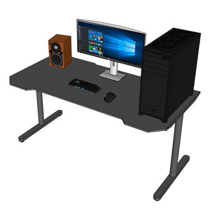 Escritorio para Juegos con Estructura de Hierro y Superficie de Madera de Caucho para Oficina en Casa, Escritorio para PC, Escritorio para Computadora GD68060 - Product Image 4