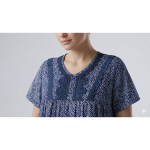 Camisón Corto Midi de TENCEL, Tela de Bambú de Lujo, Ultrasuave, Sedoso, Transpirable y Ecológico, Nuestro Vestido Casual Más Cómodo - Product Image 2