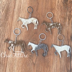 พวงกุญแจหนังวัวแท้ใหม่สไตล์ตะวันตกขายดีพวงกุญแจหรูหราทำจากหนังวัวแท้ - Product Image 1