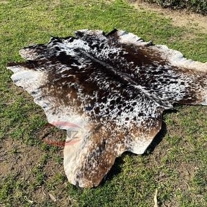 White Grey Natural Cow Skins Large Size Real Leather Cattle Hides Genuine Cowhide Rug Hair on - Product Image 2