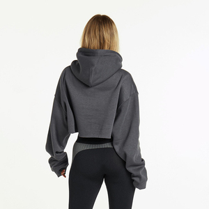 Top corto con logotipo personalizado para mujer, sudaderas con capucha, diseño informal, a prueba de olores, recién llegado, Top corto con capucha, servicio OEM - Product Image 2