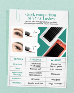 Cils Promade YY, longue durée, pointe fendue, éventails pré-faits, volume, vison, 4 mm-25 mm, cils en vrac, vente en gros - Product Image 4