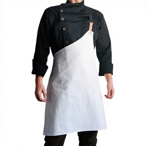 ผ้ากันเปื้อนถักน้ำหนักเบา PU แบบปรับได้ หรูหรา ไม่มีแขน สำหรับครัว อุปกรณ์ทำครัว เชฟ ทำอาหาร ซักได้ ช่างเชื่อม บาร์บีคิว มีกระเป๋า ใช้ได้ทุกวัน - Product Image 1