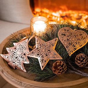 Best Quality Metal Christmas Hanging Ornaments <b>For</b> Christmas <b>Tree</b> Decoration <b>Star</b> <b>Tree</b> & Heart in Low Price - Product Image 4