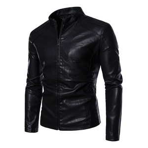 Chaqueta de piel de oveja para hombre de alta calidad, personalizada, al por mayor, con cuello alto y diferentes estilos. - Product Image 2