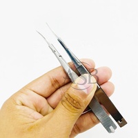 Ciseaux de manucure droits avec logo personnalisé / Ciseaux à cuticules russes en acier inoxydable à ressort / Ciseaux à ongles extra-affûtés pour nail art