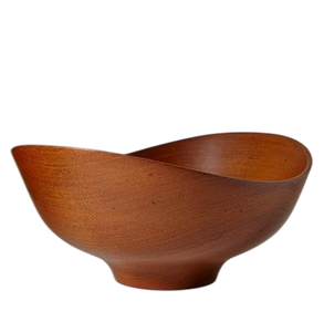 Bol de service rond en bois fait à la main avec une couleur naturelle pour la salade et la soupe, vaisselle de cuisine, bols de service - Product Image 6