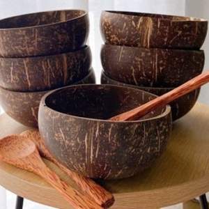 Cuencos de cáscara de coco artísticos con patrones grabados de Vietnam - Product Image 4