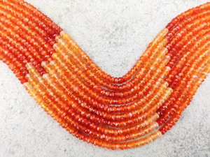 Nouveauté cornaline ombragée facettes Rondelle perles de pierres précieuses en vrac pour la fabrication de bijoux 4mm perles de pierre naturelle au prix de gros - Product Image 4