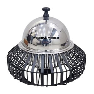 Calentador de Alimentos Metálico con Acabado Mate, Diseño Redondo, Cazuela de Alta Calidad, Decorativa y de Lujo, Nueva Olla Metálica - Product Image 6